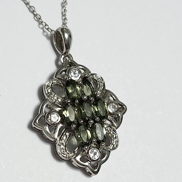 Moldavite Silver Necklace - Picture 6 of 7